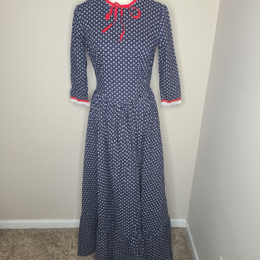 Vintage Handmade Cottagecore Prairie Retro Maxi‎ Dress